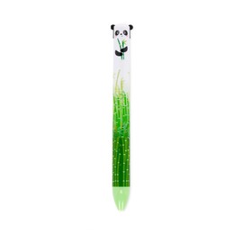 Legami - Two Tone Kitty Panda Black and Green Ink Click & Clack Pen Ideal for School Office Home Two Tone 1mm Tip Diameter