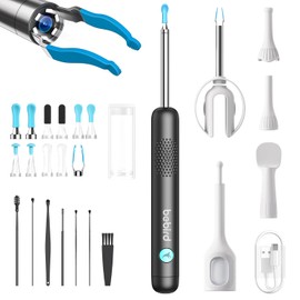 Bebird R1 Ultra Ear Wax Remover Camera, Ear Cleaner Complete Set with Visible Dropper & Tweezers for Family, Black