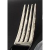 RSVP Beaded Stainless 18/10 Glossy Silverware Flatware 2 Dinner Forks