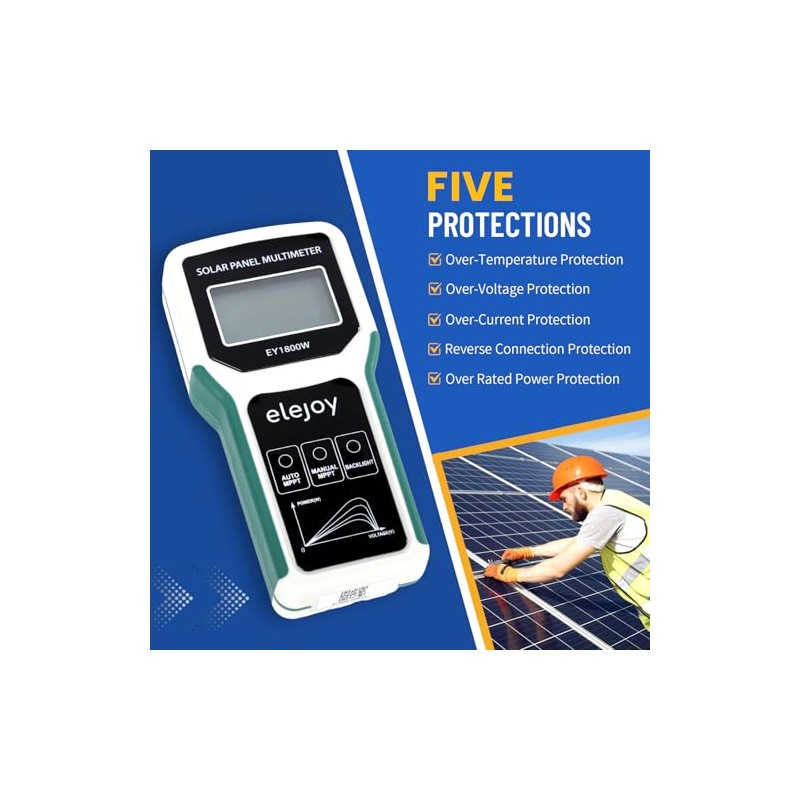 1800W Probador de Panel Solar MPPT Multimetro Fotovoltaico y Medidor