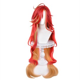 Sizuuenn Harajin Flame God Mavuika Cosplay Wig, Heat Resistant Wig, High Temperature Hair Yarn, Dedicated Net, For Events, Cultural Festivals, School Festivals, Photography, Nata II