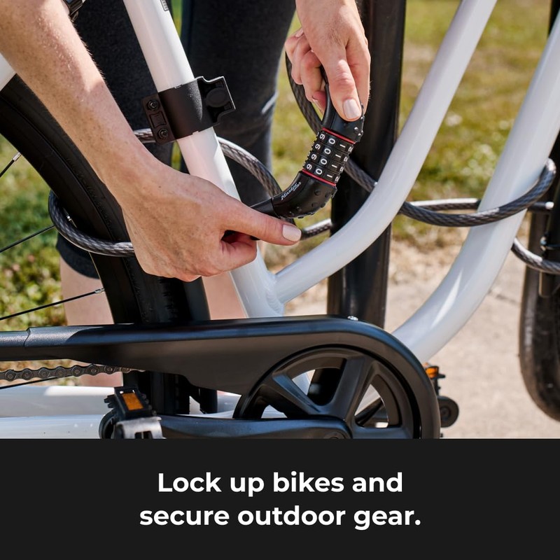 Master Lock Cable Lock, Set Your Own Combination Bike Lock,