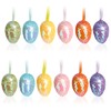 com-four® 12 x Easter eggs with sparkling sequins, sequin eggs