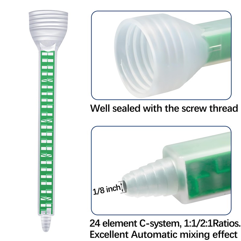 houya 20 Pack Epoxy Mixing Nozzle Adhesive Static Mixing Nozzle