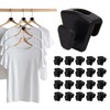 YOLCAR 60 Pack Space Saving Hanger Hooks, Black Plastic Triangle