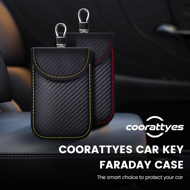 2024 Faraday Bag Key Protector, 2 PACK Signal Blocking RFID