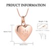 VCCWYQK Cremation Jewelry for Ashes for Dog Paw Print Pet
