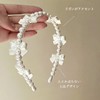 Lapimou Headband for Painless Hair Accessories, Women's, Ribbon, Pearl, Thick,