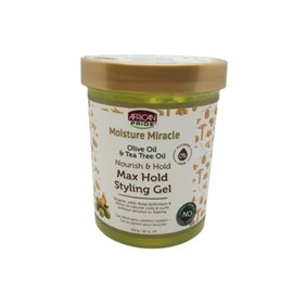 Gel fijador de mxima fijacin Moisture Miracle con aceite de oliva y aceite de rbol de t - 18 fl oz (paquete de 2)                                     