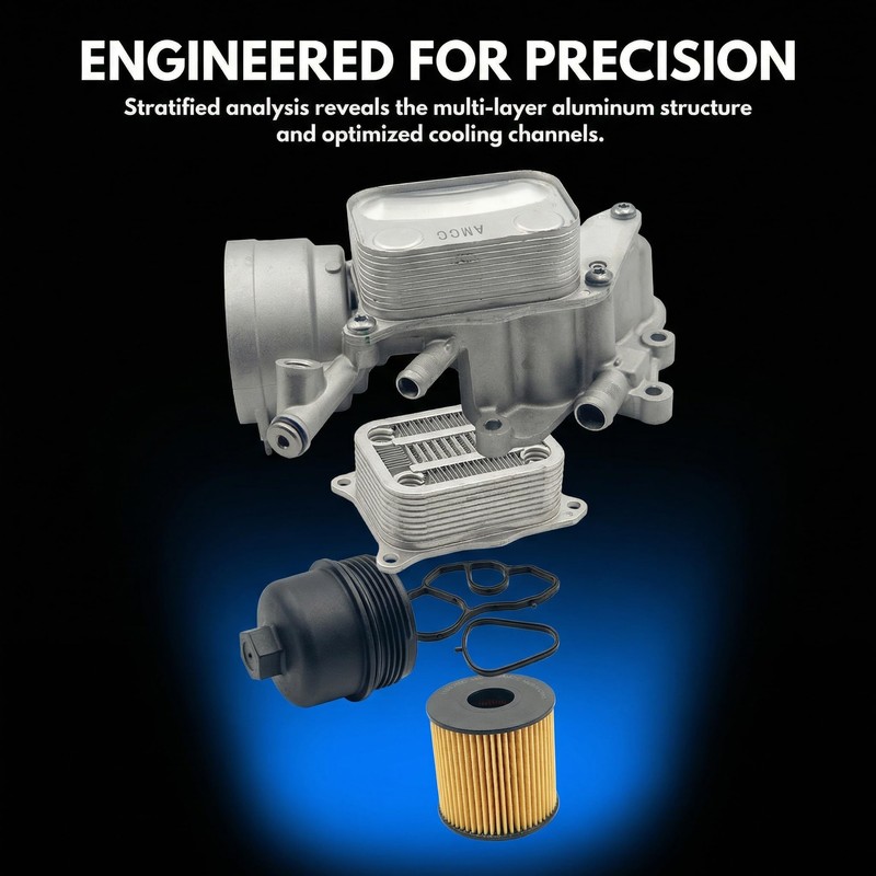 AMCC Engine Oil Cooler and Oil Filter Housing Compatible with