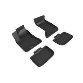 3D MAXpider Custom Fit Kagu Floor Mat (Black) Compatible with Dodge Charger Awd / Chrysler 300 Awd 2011-2023 Kagu Black R1 R2 - Full Set