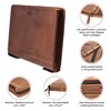 MENZO Leather Writing Case, Document Folder, Genuine Buffalo Leather Folder,