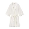 PJ Harlow SHALA-Rib Knit Camono Robe With Satin Belt And