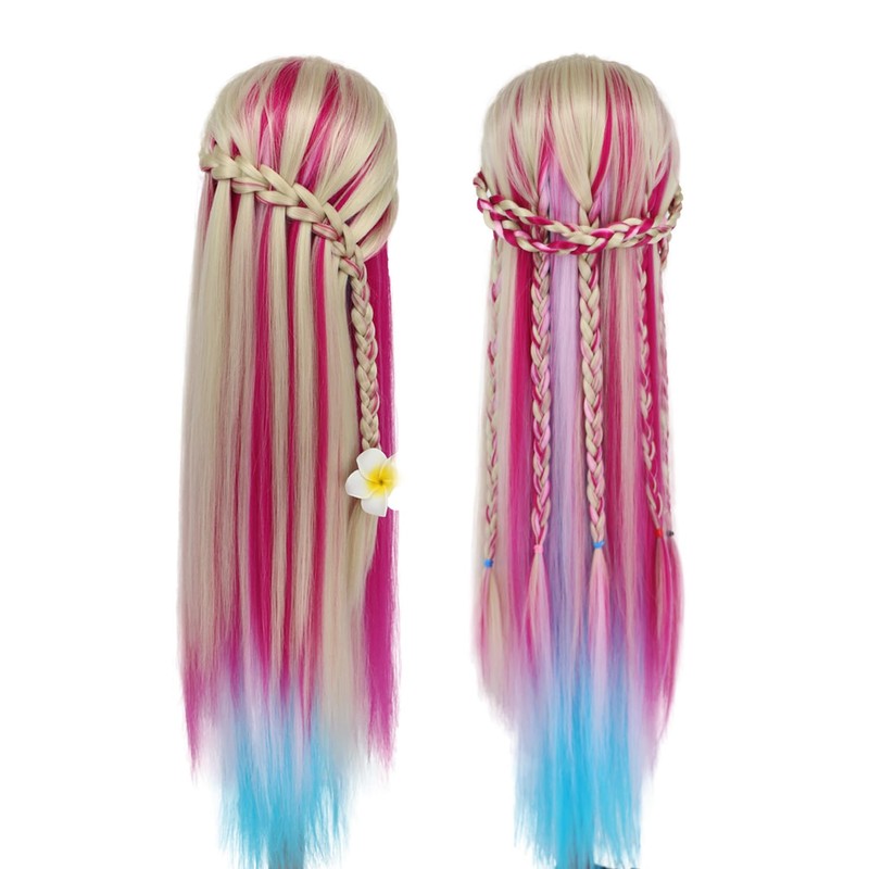 Mannequin Head with Hair, 29'' Training Head Braiding Doll Head