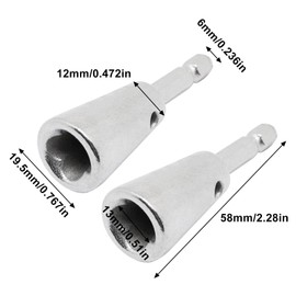 ZHMEINA 3Pcs Wire Twister Tool for Drill, Drill Wire Twister, 6MM Hex Shank Drill Wire Nut Twister for Electrical Power Drill, Stainless Steel Shank Durable Cable Wire Twisting Tool