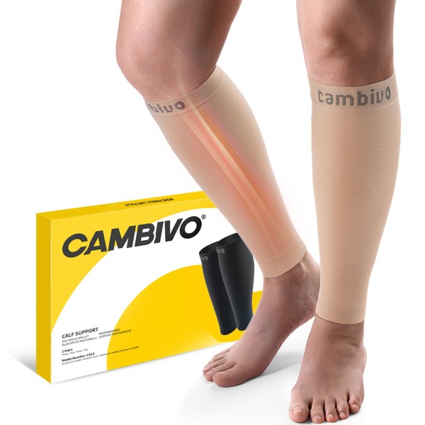 CAMBIVO Calf Compression Sleeve for Women & Men - 20-30mmHg