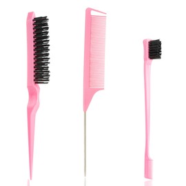 Slick Pink Hair Brush Hair Comb Hair Brush for Women Hair Combs for Women Edge Brush Hair Brush for Men Hair Styling Tools Curly Hair Brush Slick Pink Hair Stick Fine Tooth Comb Set Slick Pink Stick
