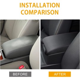 AUT Car Center Console Lid Armrest Cover Pad For Lexus GX460 2014-2020 Faux Leather