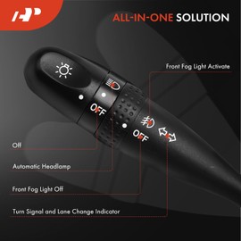 A-Premium Turn Signal Switch, Headlight Dimmer Fog Light Multifunction Switch Lever Compatible with Pontiac Vibe 2003-2008, Toyota Corolla 2003-2006, Matrix 2003-2008