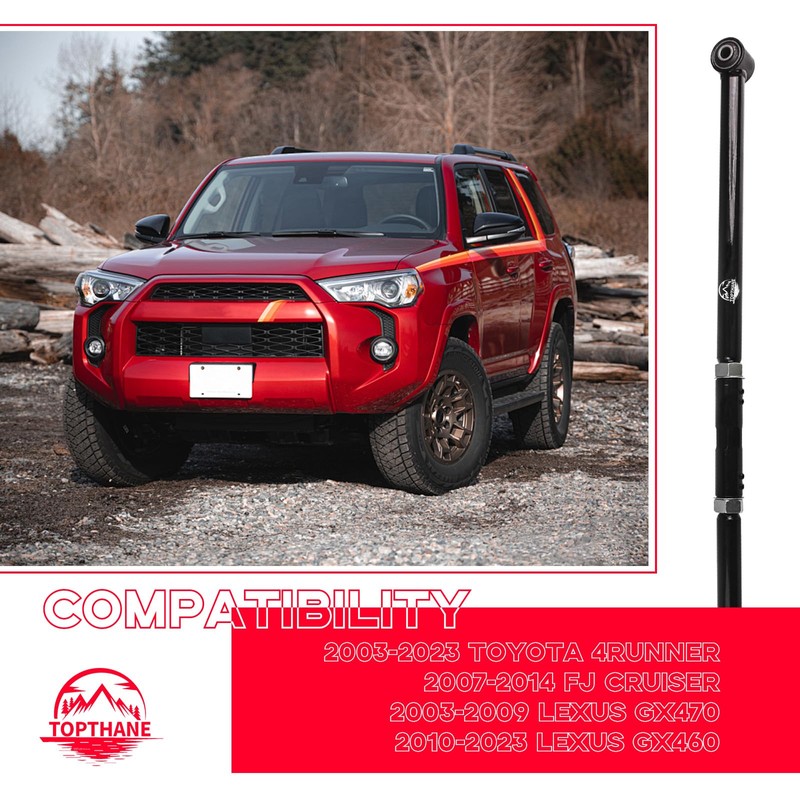 0-4'' Lift Rear Adjustable Track Bar Panhard for 2003-2022 Toyota