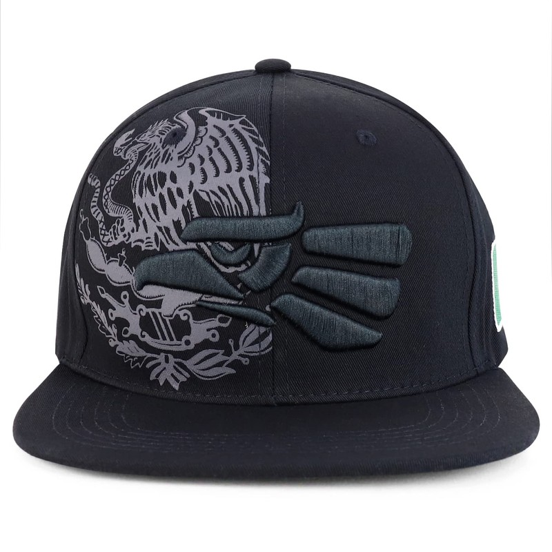 Hecho En Mexico Eagle 3D Bordado Flat Bill Snapback Gorra,