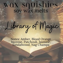 Wax Squishies - 7.5 oz Variety of Scents! Squeeze Wax, Squeezable Wax Melts home fragrance amazing scents:_Library of Magic