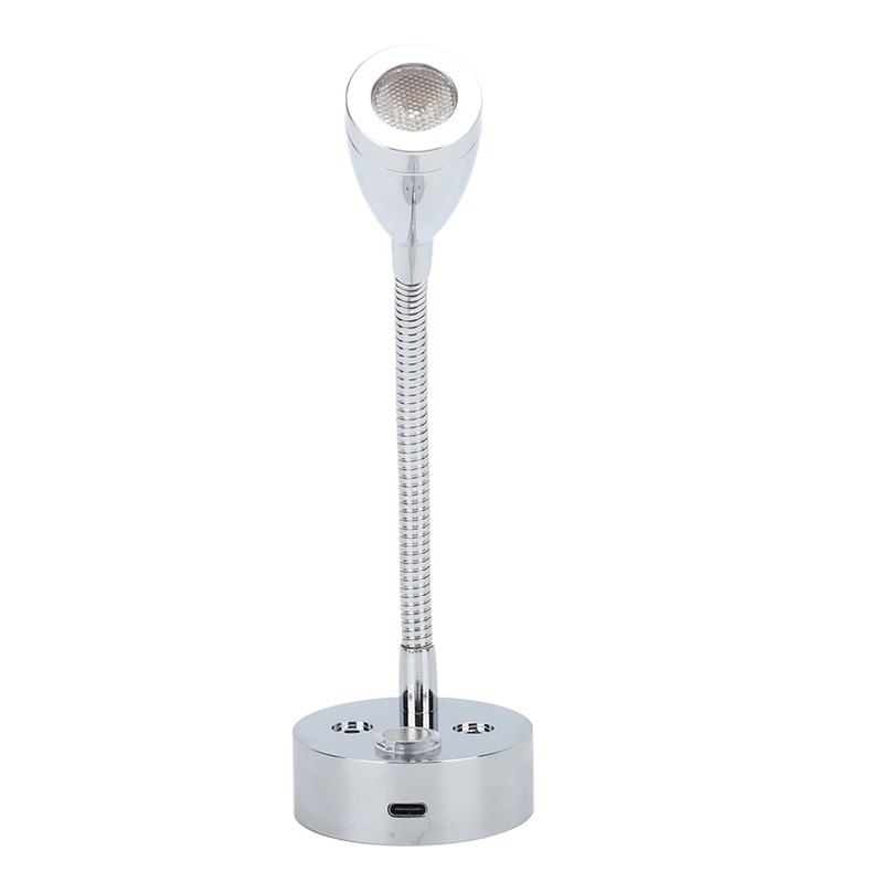 DC12‑24V LED RV Bedside Lamp High Brightness Aluminium Alloy Gooseneck