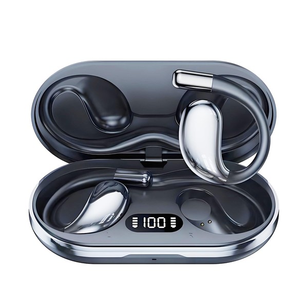 sixco New Open Ear Headphones Pain-Free Earbuds Wireless 5.4 Bluetooth