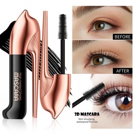 3D High-Heeled Shoes Mascara, Enhances The Natural Eyelashes To Be Thick, Long And Smooth, Curling Effect, No Shedding Or Clumping, Long-Lasting Waterproof And Anti-Smudge (Black,1PCS)