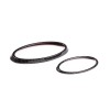 car-attention Carbon Fiber Front Rear Emblem Badge Logo Trim 2PCS