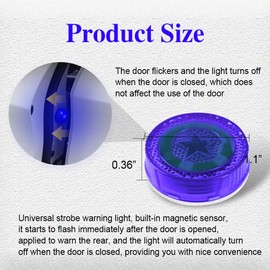 Jsorum 4PCS Universal Wireless Car Door LED Warning Lights, Car Door Warnning Lights, Roadside Flashing Flares Safety Warning Light, Strobe Lights for Anti rear-end Collision