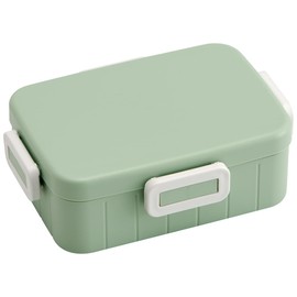 Skater YZFL7AG-A Women's Bento Box, 4-Point Lock, Antibacterial, 22.0 fl oz (650 ml), Dishwasher Safe, Leak Resistant, Made in Japan, Dull Green