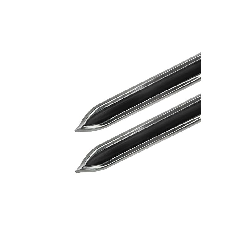 Vintage Style 5/8" Black & Chrome Side Body Trim Molding