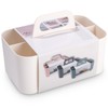 Azyvum Multi-purpose basket organiser, portable stackable plastic basket with handle,