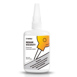 Professional Grade CA Super Glue by CYAPRO, High Performance Adhesive 4 oz, Medium Viscosity Cyanoacrylate Adhesive for Plastic, Ceramic, Wood, Metal, Glass, Rubber & DIY Crafts, Clear, 4 ounce