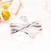 Starnny Infinity Rings for Women 925 Sterling Silver Crossover Engagement