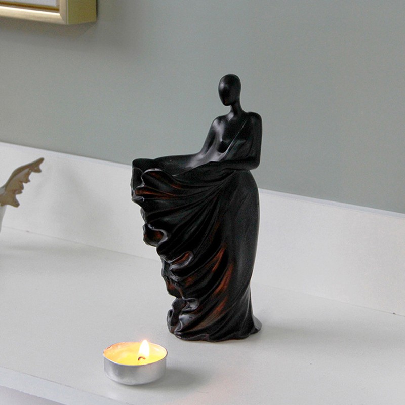 Figures Candle Holder Handmade Literary Female Form Stable Base Realistic