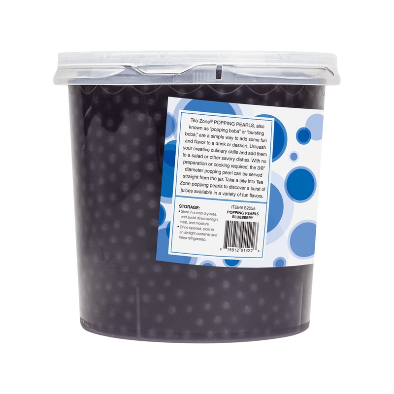 Tea Zone [7 Pounds] Blueberry Popping Pearls for Boba Tea