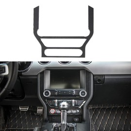 Center Console GPS Navigation Panel Trim Carbon Fiber Interior Accessories for Ford Mustang 2015 2016 2017 2018 2019 2020 2021 2022 2023