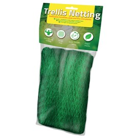 De-Bird Trellis Netting for Climbing Plants - Green, Compact, 15mm Mesh - Garden Vegetable & Flower Support, Easy Install, UV-Treated Nylon