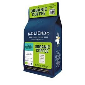Moliendo Finest Coffee Organic Indonesia Sumatra Yöresel Kahve (Çekirdek) 250 g