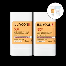 Irene Yoon [일리윤][2입] 데일리 무기자차 선스틱 SPF50+/PA++++ [Illyoon][2-pack] Daily Non-Chemical Sunscreen Stick SPF50+/PA++++