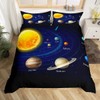 Loussiesd Planet Solar System Bedding Set Galaxy Space Duvet Cover