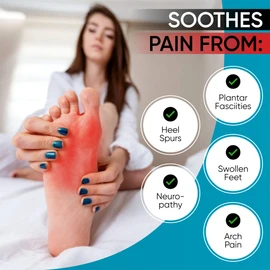 Reusable Hot Foot & Cold Ice Pack Wrap for Plantar Fasciitis, Heel Spurs, Arch Pain, Sore Feet, Swelling - Two Sizes - HSA or FSA Eligible