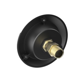 Veepeak RV City Water Inlet with Check Valve, 3/4'' NH to 1/2'' NPT Male Thread Water Connection Fitting, Black Flange with Dust Plug for Camper Motorhome Trailer Marine Freshwater Fill