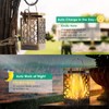 TomCare Solar Lights Upgraded Solar Lantern Flickering Flame Outdoor Hanging
