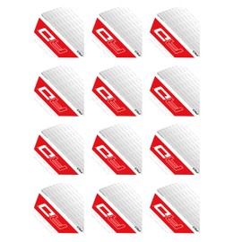 Hardcore XT White and Red RD Logo Extra Thick Standard Dart Flights - (4 Sets per Pack)