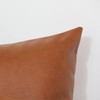 JOJUSIS Modern Leather Throw Pillow Covers for Couch Sofa Bed