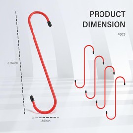 Stacool 2PCS Brake Caliper Hangers,Brake Caliper Tool/Brake Caliper Compression Tool for Changing Brake Pads,Braking,Universal Automotive Tools Brake Caliper Hooks with Rubber Caps (2, Red)