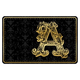Peacoblue Sticker for Bank Cards, Golden Letter A, Custom Skin Cover Protection for Credit Debit Cards, 4 Styles, Waterproof, Scratch-Resistant Sticker for EBT Transport Key Card
